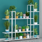 Raft pardoseala fier alb Laskia 120x27x114,5 cm