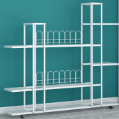 Raft pardoseala fier alb Laskia 120x27x114,5 cm