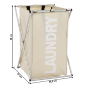 Cos rufe panza gri bej Laundry 39.5x58x37 cm