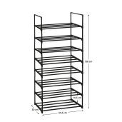 Pantofar metal plastic negru Laurin 65,5x30x138 cm