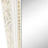 Oglinda podea rama lemn alb auriu Laval 40x150 cm