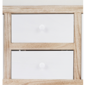 Banca cu 4 sertare din lemn alb natur Linora100x36x45 cm