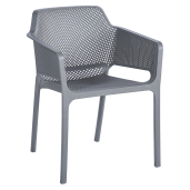 Fotoliu terasa, gradina stivuibil plastic gri 60x57x79 cm 