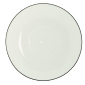 Set ceasca cu farfurioara portelan alb negru Pasari 12x9x7 cm, 14x2 cm, 220 ml