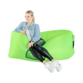 Fotoliu gonflabil, textil verde, Lebag, 70x240 cm