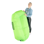 Fotoliu gonflabil, textil verde, Lebag, 70x240 cm