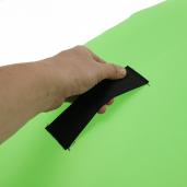 Fotoliu gonflabil, textil verde, Lebag, 70x240 cm