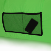 Fotoliu gonflabil, textil verde, Lebag, 70x240 cm