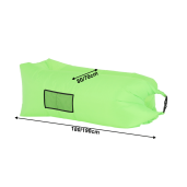 Fotoliu gonflabil, textil verde, Lebag, 70x240 cm