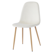 Scaun catifea bej metal Lega 45x56x85 cm