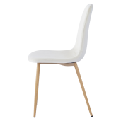 Scaun catifea bej metal Lega 45x56x85 cm