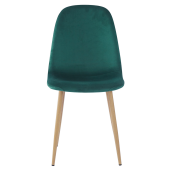Scaun catifea verde metal Lega 45x56x85 cm