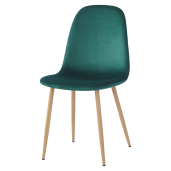 Scaun catifea verde metal Lega 45x56x85 cm