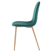 Scaun catifea verde metal Lega 45x56x85 cm