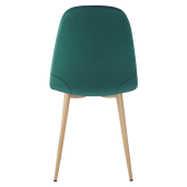Scaun catifea verde metal Lega 45x56x85 cm
