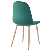 Scaun catifea verde metal Lega 45x56x85 cm