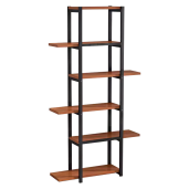 Raft pardoseala fier negru mdf maro Lemy 78x23x146 cm 