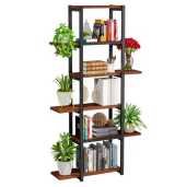 Raft pardoseala fier negru mdf maro Lemy 78x23x146 cm 