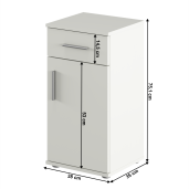 Dulap DTD alb mat Lessy 38x35x75.1 cm 
