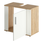 Dulap sub chiuveta DTD stejar sonoma alb mat Lessy 68.7x35x61.2 cm 