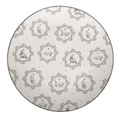 Set 2 farfurii portelan alb gri Pisicute 20x2 cm
