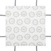 Cos paine bumbac alb gri Catelus 35x35x8 cm