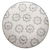 Set 2 farfurii portelan alb gri Catelusi 20x2 cm