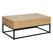 Masuta DTD stejar metal negru Livina 100x55x40 cm