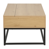 Masuta DTD stejar metal negru Livina 100x55x40 cm