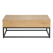 Masuta DTD stejar metal negru Livina 100x55x40 cm