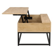 Masuta DTD stejar metal negru Livina 100x55x40 cm