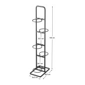 Suport pentru mingi metal negru Loby 38,5x26,5x145 cm 