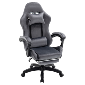 Scaun birou, gaming textil gri plastic negru Lopes 63x62x113-123 cm