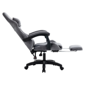 Scaun birou, gaming textil gri plastic negru Lopes 63x62x113-123 cm