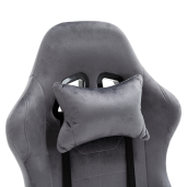 Scaun birou, gaming textil gri plastic negru Lopes 63x62x113-123 cm