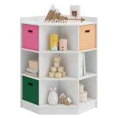 Raft de colt melamina multicolor Luige 85x60x94 cm