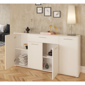 Comoda HDF alb Lunia 163x33x86 cm