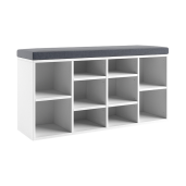 Pantofar cu banca DTD alb Lushka 104x30x53,4 cm