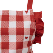 Sort bucatarie pentru copii bumbac rosu alb 56x48 cm