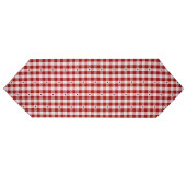 Traversa masa bumbac alb rosu Inimioare 50x160 cm