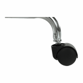 Taburet cu inaltime reglabila plastic alb crom Mabel 35x35x43-55 cm