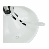 Taburet cu inaltime reglabila plastic alb crom Mabel 35x35x43-55 cm