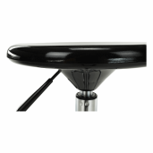 Taburet cu inaltime reglabila plastic negru crom Mabel 35x35x43-55 cm