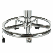 Taburet cu inaltime reglabila plastic negru crom Mabel 35x35x43-55 cm