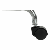 Taburet cu inaltime reglabila plastic negru crom Mabel 35x35x43-55 cm