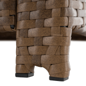 Set mobilier gradina ratan sintetic maro negru Madul 229x174/65x85 cm 