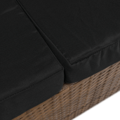 Set mobilier gradina ratan sintetic maro negru Madul 229x174/65x85 cm 