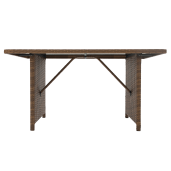 Set mobilier gradina ratan sintetic maro negru Madul 229x174/65x85 cm 