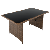 Set mobilier gradina ratan sintetic maro negru Madul 229x174/65x85 cm 