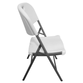 Scaun pliabil de gradina, alb/gri, Mahal 47x53x88 cm 